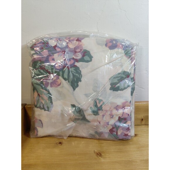 Vtg Dan River Floral Two Pair Rod Pocket Drapes 1 NOS 1 Open 84x84" - Picture 7 of 7